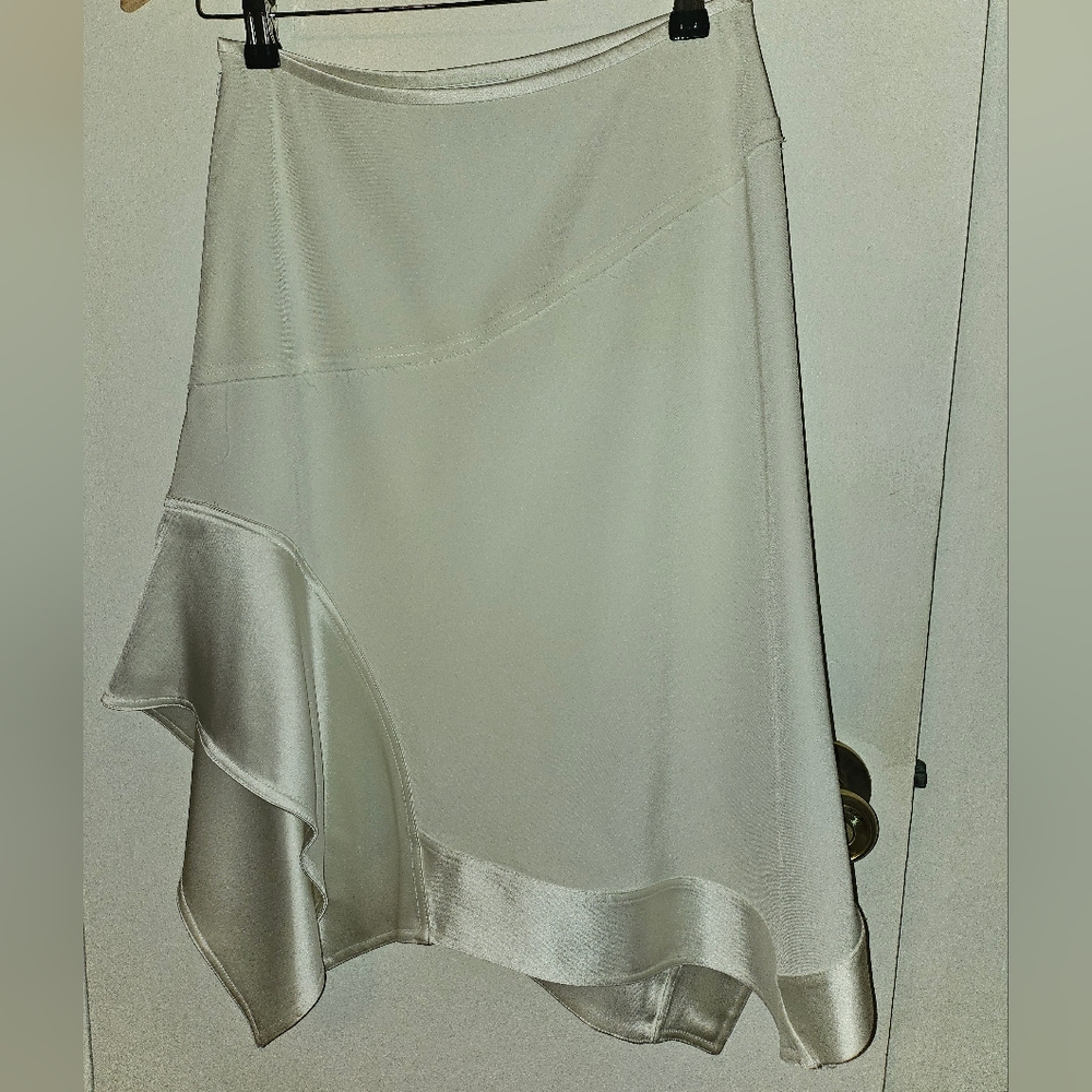 DKNY Asymmetrical Skirt in Light Cream